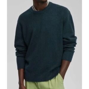 Mode of One Mens Relaxed Fit Cozy Crew Neck Sweater Deep Malachite Green XL NEW